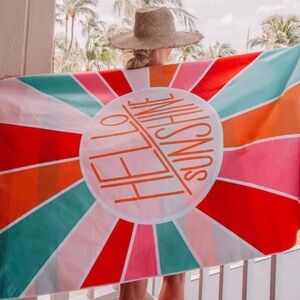 Katydid HELLO SUNSHINE REVERSIBLE QUICK DRY BEACH TOWELS